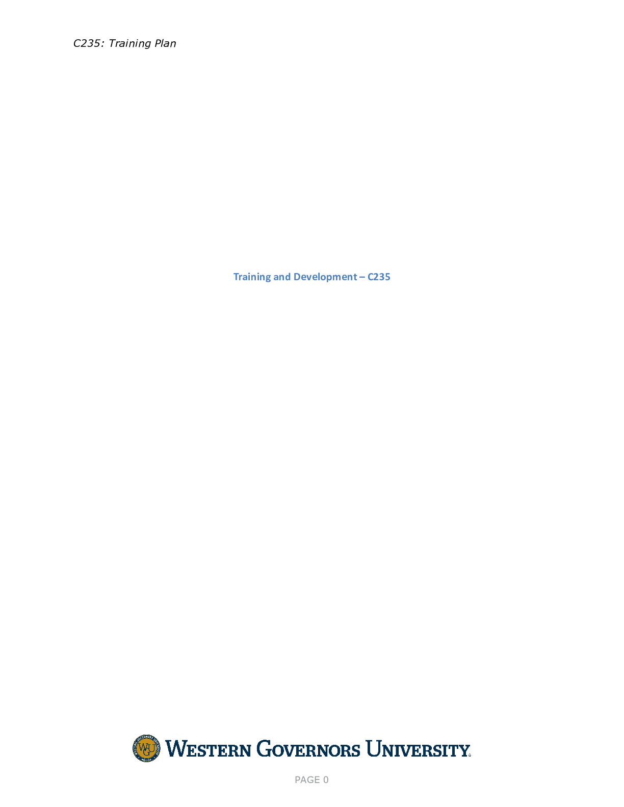 Preview image of C235Roofingtask1.docx    Training and Development “ C235  Training Plan  A1 STATEMENT OF P document